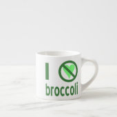 Ik haat broccoli groene tekst espresso kop (Rechts)