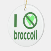 Ik haat broccoli groene tekst keramisch ornament (Links)