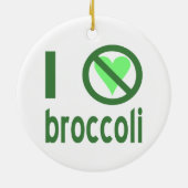 Ik haat broccoli groene tekst keramisch ornament (Achterkant)