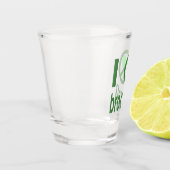 Ik haat broccoli groene tekst shot glas (Links)