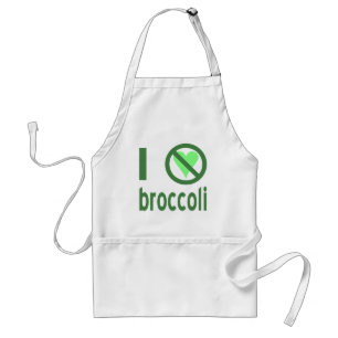 Ik haat broccoli groene tekst standaard schort