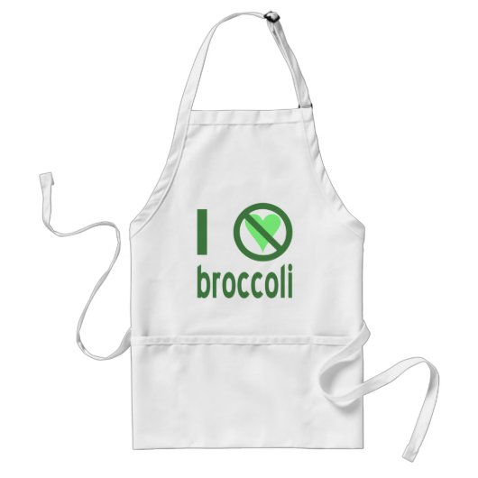 Ik haat broccoli groene tekst standaard schort (Voorkant)