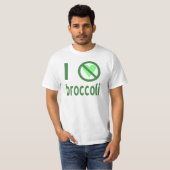 Ik haat broccoli groene tekst t-shirt (Voorkant volledig)