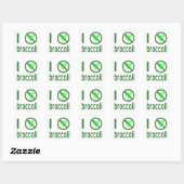 Ik haat broccoli groene tekst vierkante sticker (Vel)