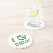Ik haat broccoli groene tekst zandsteen onderzetter (Zijkant)