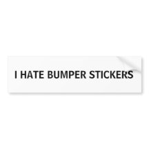 Ik haat bumperstickers