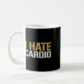 Ik haat Cardio Funny Fitness Weightlift Bodybuil Koffiemok (Links)