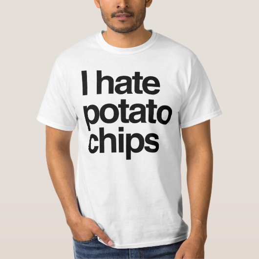 Ik haat chips t-shirt (Voorkant)
