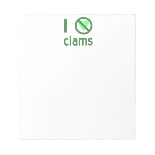 Ik haat clams notitieblok (Voorkant)