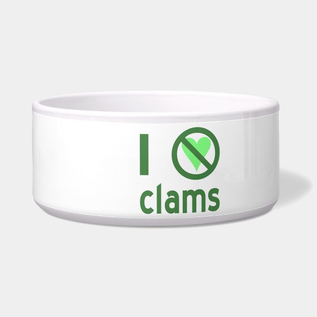 Ik haat clams voerbakje (Links)