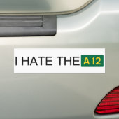 Ik haat de A12-bumpersticker Bumpersticker (Op auto)