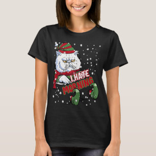 Ik haat de kat Kitten Angry Elf Cat Grumpy Kit T-shirt