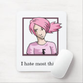 Ik haat de meeste dingen Mousepad Muismat (Met muis)