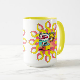 Ik haat de zomer! Leuke illustratie in stripstijl Mok