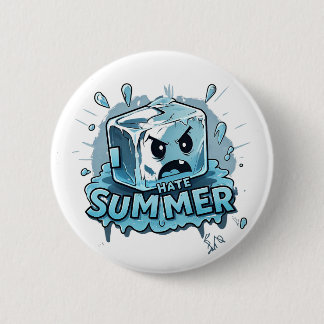 Ik haat de zomer ronde button 5,7 cm