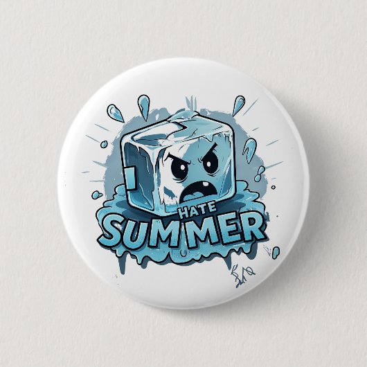 Ik haat de zomer ronde button 5,7 cm (Voorkant)