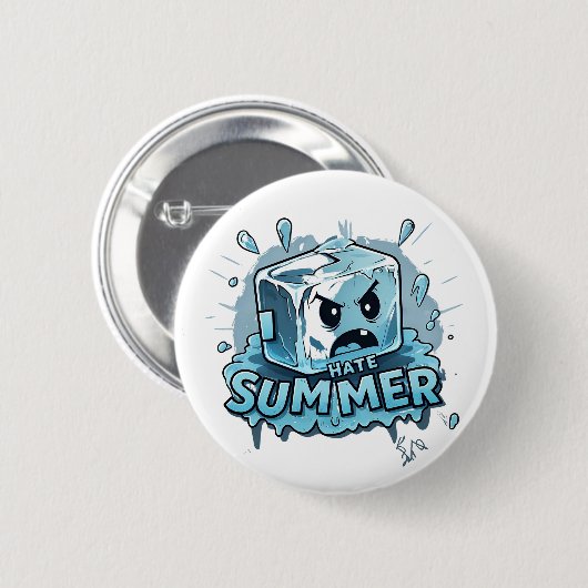 Ik haat de zomer ronde button 5,7 cm (Voorkant /achterkant)