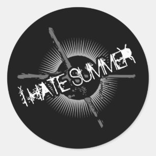 Ik haat de zomer ronde sticker