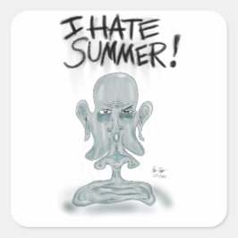IK HAAT DE ZOMER! - zweten en smelten Vierkante Sticker