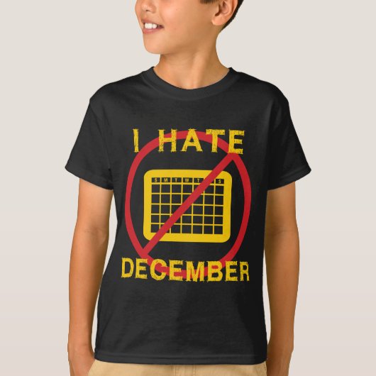 Ik haat december t-shirt (Voorkant)