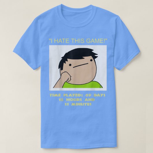 Ik haat dit spel t-shirt (Design voorkant)