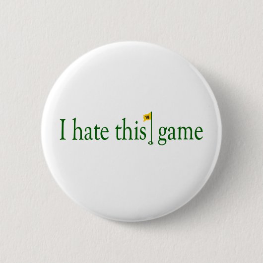 Ik haat dit spelletje Golf Ronde Button 5,7 Cm (Voorkant)