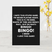 Ik haat dit Stud-spel Ik speel nooit meer mee Bing Kaart (Gele Bloem)