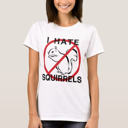 Ik haat eekhoorns t-shirt (Voorkant)
