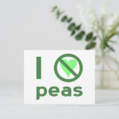 Ik Haat Erwten Groene Tekst Briefkaart (Staand voorkant)