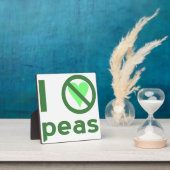Ik haat erwten groene tekst fotoplaat (Insitu)