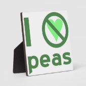Ik haat erwten groene tekst fotoplaat (Voorkant)