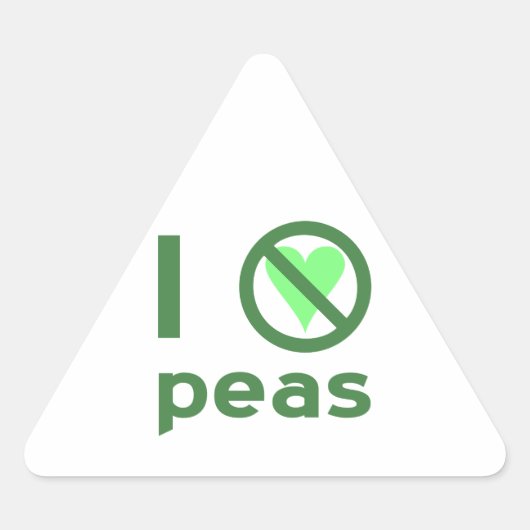 Ik Haat Erwten Groene Tekst Sticker (Voorkant)