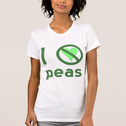 Ik Haat Erwten Groene Tekst T-shirt (Voorkant)