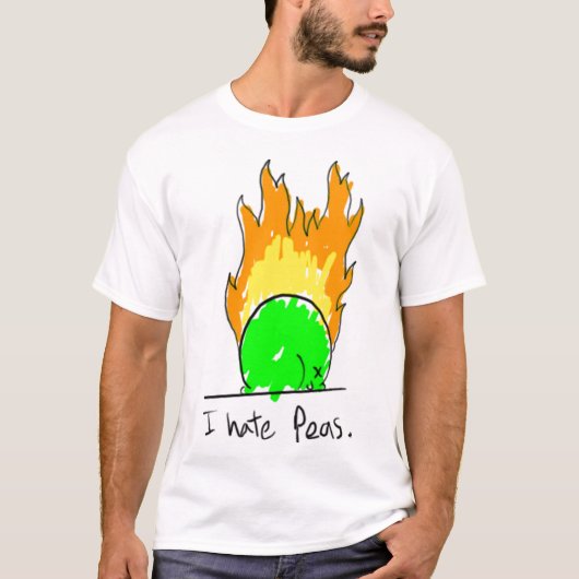 ik haat erwten t-shirt (Voorkant)