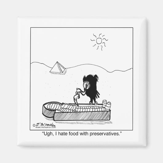 Ik haat eten met conserveringsmiddelen magneet (Voorkant)