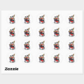 Ik haat feedback grappige gitaar grap ronde sticker (Vel)