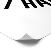 Ik haat feedback grappige gitaar woordgrap poster (Hoek)