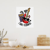 Ik haat feedback grappige gitaar woordgrap poster (Keuken)