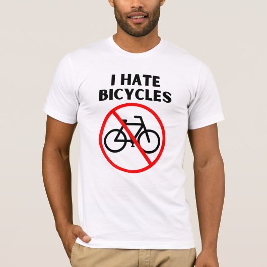 Ik haat fietsen t-shirt (Voorkant)