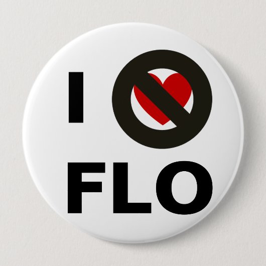 Ik haat Flo Ronde Button 4,0 Cm (Voorkant)