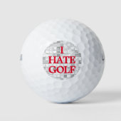 Ik haat golf grappig citaat op witte Tegel achterg Golfballen (Voorkant)