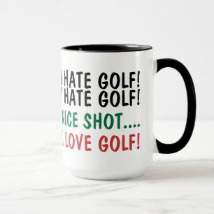 Ik haat Golf! Ik hou van Golf! Humor Mok