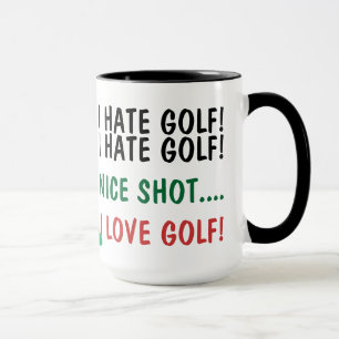 Ik haat Golf! Ik hou van Golf! Mok