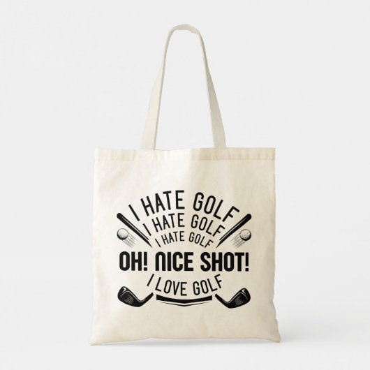 Ik haat Golf Tote Bag (Achterkant)