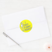 Ik haat grappige robots ronde sticker (Envelop)