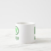 Ik Haat Groene Kooltekst Espresso Kop (Voorkant)