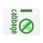 Ik haat groene kooltekst magneet (Horizontaal)