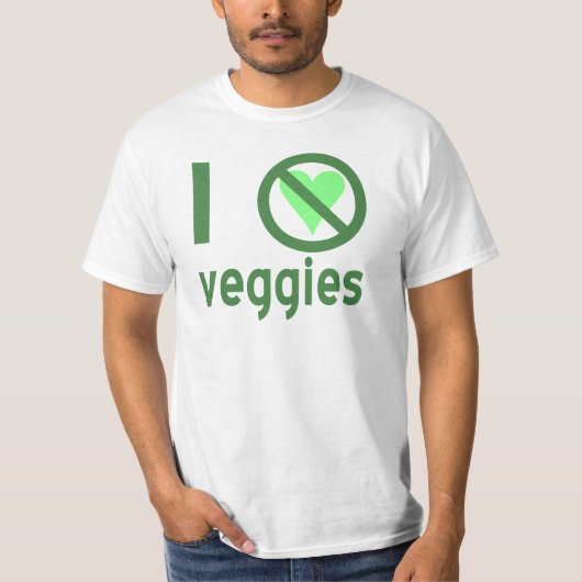 Ik haat groenten t-shirt (Voorkant)