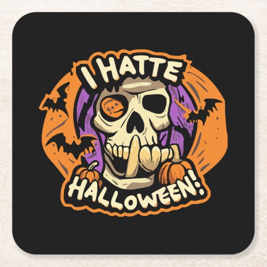 ik haat halloween kartonnen onderzetters (Voorkant)