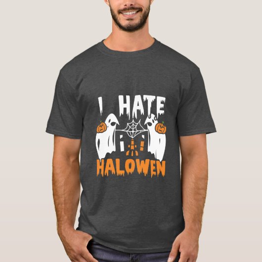 Ik haat Halloween" T-shirt (Voorkant)